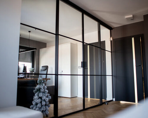 Drzwi, ścianki działowe ze stali - Loft